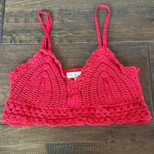 Red Crochet Bralette